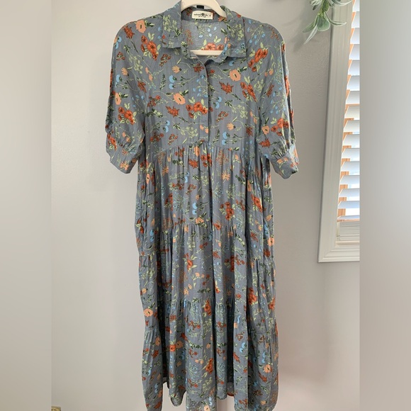 Floral Blue Dress - Picture 4 of 16